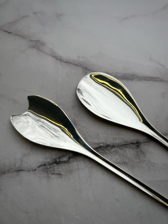 Alessi Human Набор салатных ложек из нержавеющей стали с зеркальной полировкой