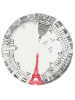 Gien Ca C'est Paris Блюдо для торта, диаметр - 30 см, цвет - белый, черный, красный