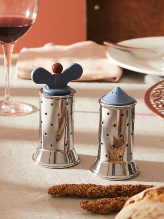 Alessi Pepper mill Мельница для перца и специй, размеры: 6,3х6,3х13,2h см, цвет - голубой