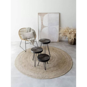 Pomax Nittu Вязаный плед, 150х125 см, белый/черный