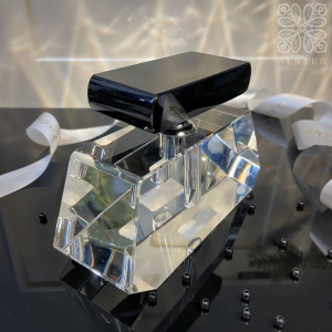 Abhika Beverly Стеклянная бутыль для парфюма, 13х5х8 см, прозрачный/черный