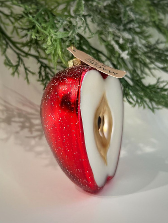 Inge Glas Magic Стеклянная елочная игрушка Яблоко, размер - 10 см