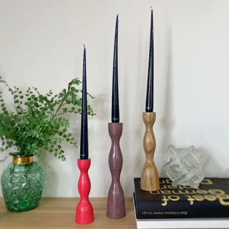 Sia Набор из 3 деревянных подсвечников, разноцветный