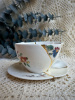 Seletti Kintsugi Фарфоровая чайная пара с цветами, цвет - белый, золотой