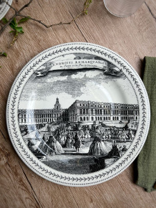 Gien Endroits Remarquables Десертная тарелка с рисунком Château (Замок), диаметр - 22 см