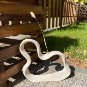 Nezhno Керамическая ваза для сухоцвета, 28х4х25 см, бежевый