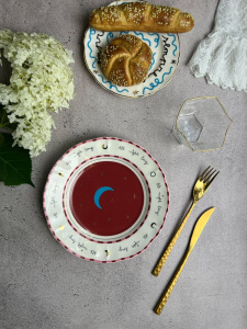 Bitossi Home Passion Fruit Десертная тарелка с декором Luna (Луна), диаметр - 20,5 см