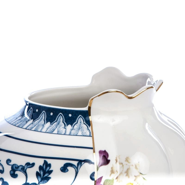 Seletti Hybrid Декоративная ваза Melania, размеры: 23х23х26h см, цвет - белый, синий