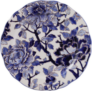 Gien Pivoines Bleues Десертная тарелка, диаметр - 22 см, ручная роспись