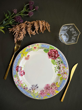 Gien Millefleurs Тарелка для основного блюда, диаметр - 27,4 см, цвет - белый, разноцветный