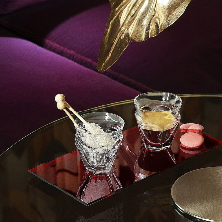 Baccarat Harcourt Coffee Set Кофейный набор из 2-х хрустальных стаканчиков и подноса