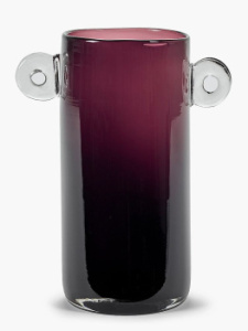 Serax Vase Aubergine Wind&Fire Стеклянная ваза, размеры: 24х24х31h см, цвет - бордовый