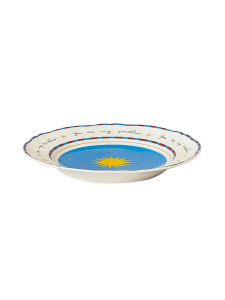 Bitossi Home Passion Fruit Десертная тарелка с декором Sole (солнце), диаметр - 20,5 см