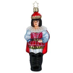 Inge Glas Стеклянная елочная игрушка Принц, высота - 15,5 см