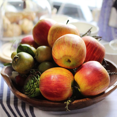 Tropica Искусственное яблоко, диаметр - 8 см, цвет - желто-красный