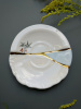 Seletti Kintsugi Фарфоровая кофейная пара для эспрессо, цвет - белый, синий, золотой