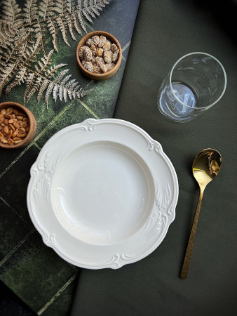 Gien Rocaille blanc Тарелка для супа, диаметр - 22,3 см, цвет - белый