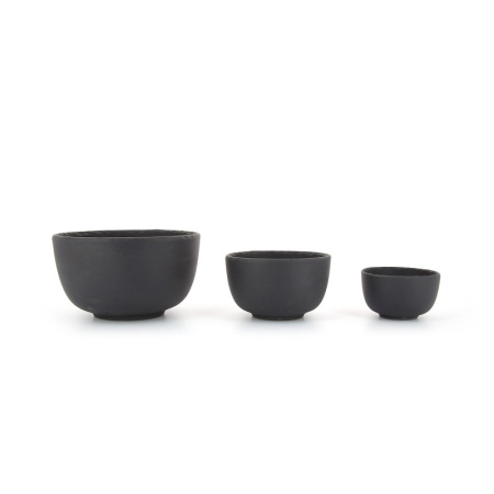 Revol Basalt Фарфоровая миска для подачи соусов, орехов, сухофруктов, диаметр - 10 см, черный