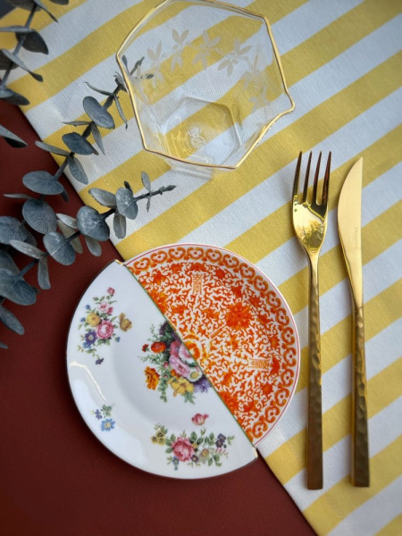 Seletti Hybrid Десертная тарелка Olivia, диаметр - 15 см, цвет - белый, разноцветный