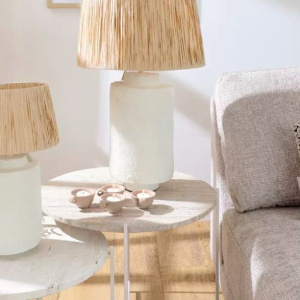 Pomax Trevi  Журнальный столик, 47x47х42 см, цвет - слоновая кость, белый матовый