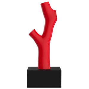 Qeeboo Korall Vase Декоративная ваза Коралл, размеры: 20,5 X 12,5 X 51,3h см, цвет - красный, черный