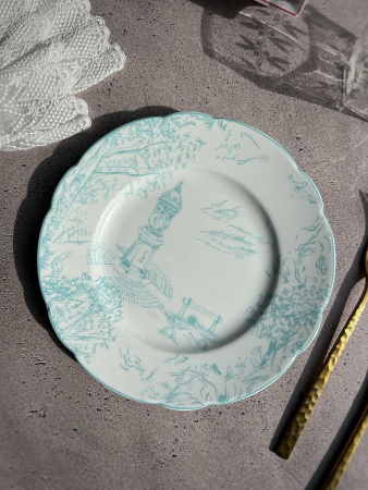 Bernardaud Tout Paris Десертная тарелка, диаметр - 21 см, цвет - белый, голубой