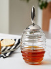 Alessi Honey Pot Баночка для подачи меда с ложкой, объем - 350 мл, нержавеющая сталь, стекло