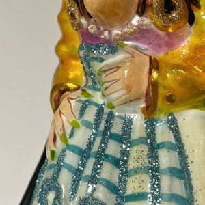 Mysteria Стеклянная елочная игрушка Ведьма из сказки Огниво, ширина - 6,5 см, высота - 12,3 см