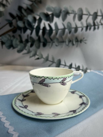 Serax Marni Midnight Flowers Набор из 2-х кофейных пар с рисунком Blossom Milk MF, объем - 80 мл