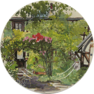 Gien Paris Giverny Тарелка для канапе или закусок с рисунком Cité Fleurie Paris, диаметр - 16,5 см