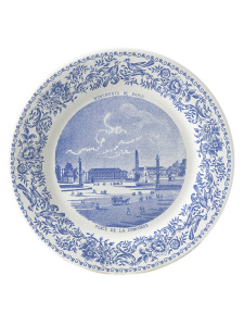 Gien Monuments de Paris Набор из 6 фаянсовых подставок для бокалов, диаметр - 12,8 см