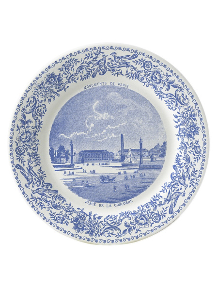 Gien Monuments de Paris Набор из 6 фаянсовых подставок для бокалов, диаметр - 12,8 см