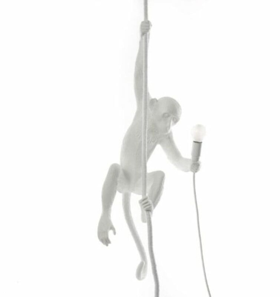 Seletti Monkey Ceiling Настольная лампа, 27х30х80 см, белый