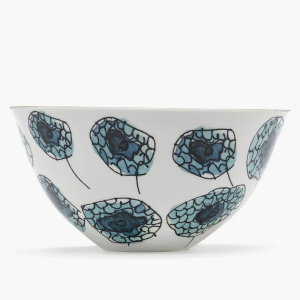 Serax Marni Midnight Flowers Салатник с рисунком Anemone Vaniglia, диаметр - 25 см, объем - 2,5 л