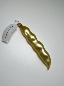 Kruzel Стеклянная елочная игрушка ручной работы Фасоль - 11.4 см