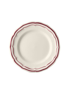Gien Filet Bordeaux Тарелка для канапе или хлеба, диаметр - 16,5 см, цвет - белый с бордовым кантом
