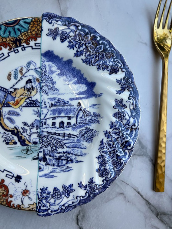 Seletti Hybrid Десертная тарелка Valdrada, диаметр - 20 см, цвет - белый, синий, красный