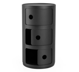 Kartell Componibili Recycled Тумба, размеры: 32х32х58 см, цвет - черный матовый