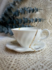 Seletti Kintsugi Фарфоровая чайная пара с цветами, цвет - белый, золотой