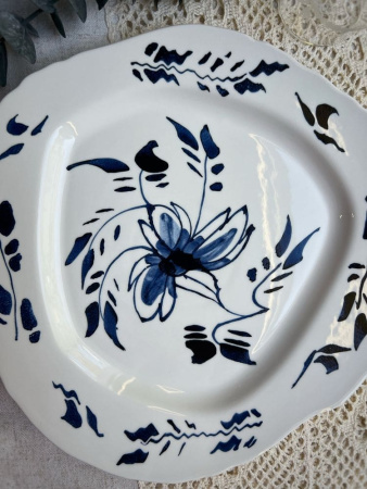 Seletti Classics on Acid Тарелка для основного блюда English Delft, диаметр - 28 см, белый, синий