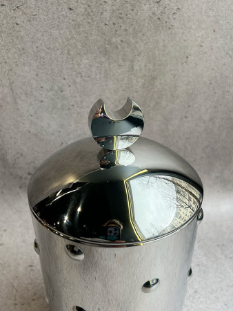 Alessi Kalisto 1 Металлическая емкость для хранения сыпучих продуктов, размеры: 11х11х21h см, сталь