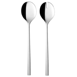 Degrenne Fuse Mirror Набор из 2 сервировочных ложек для салата, 26 см, цвет - хром