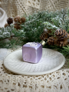 Inge Glas Стеклянная елочная игрушка Лавандовая конфета, размер - 6 см, сиреневый
