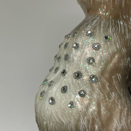 Mysteria Стеклянная елочная игрушка Гадкий утенок, ширина - 6 см, высота - 10 см