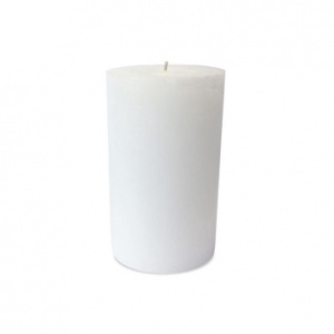 DekoCandle Декоративная круглая свеча, размер - 12х12х40h см, белый