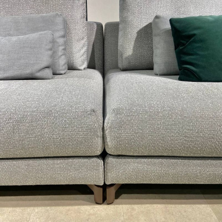 Rolf Benz Nuvola Угловой модульный диван, 393х190х69 см, жемчужно-серый