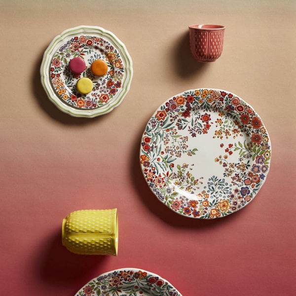 Gien Poesie Десертная тарелка, диаметр - 23,2 см, цвет - разноцветный