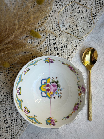 Seletti Hybrid Салатник Bauci, 17,5х17,5х7,5 см, цвет - белый, разноцветный