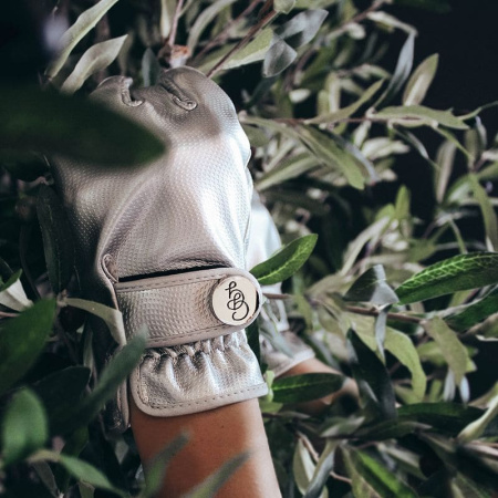 Garden Glory Садовые перчатки из эко-кожи Silver Bullet, размер - M, цвет - серебряный