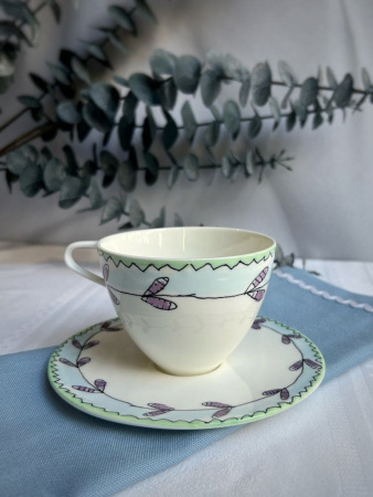 Serax Marni Midnight Flowers Набор из 2-х кофейных пар с рисунком Blossom Milk MF, объем - 200 мл